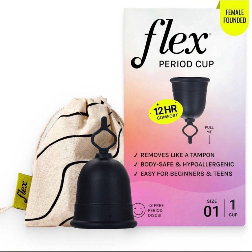 Flex Menstrual Cup with 2 Free Menstrual Discs - Size 1 Slim